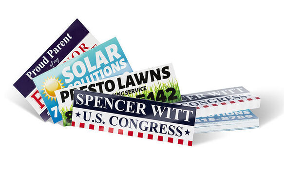 Bumper Stickers Fanned