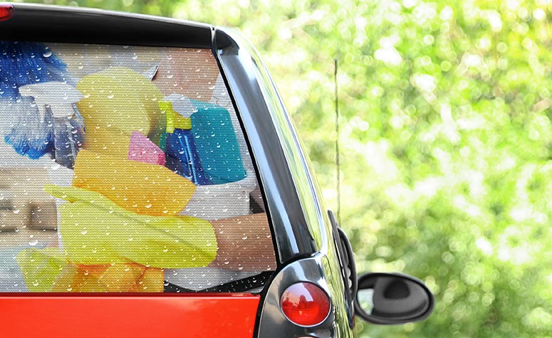 Perforated Vehicle Decal SQS