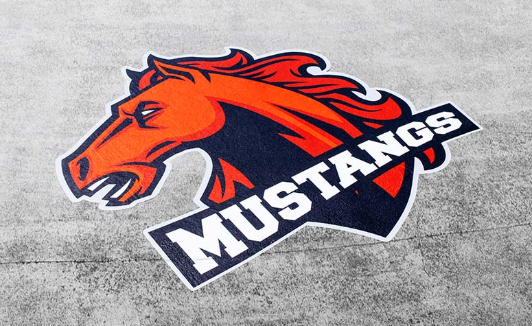 Street and Sidewalk Decals Mustangs SQS