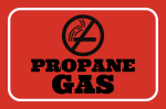 Propane Gas No Smoking Clean